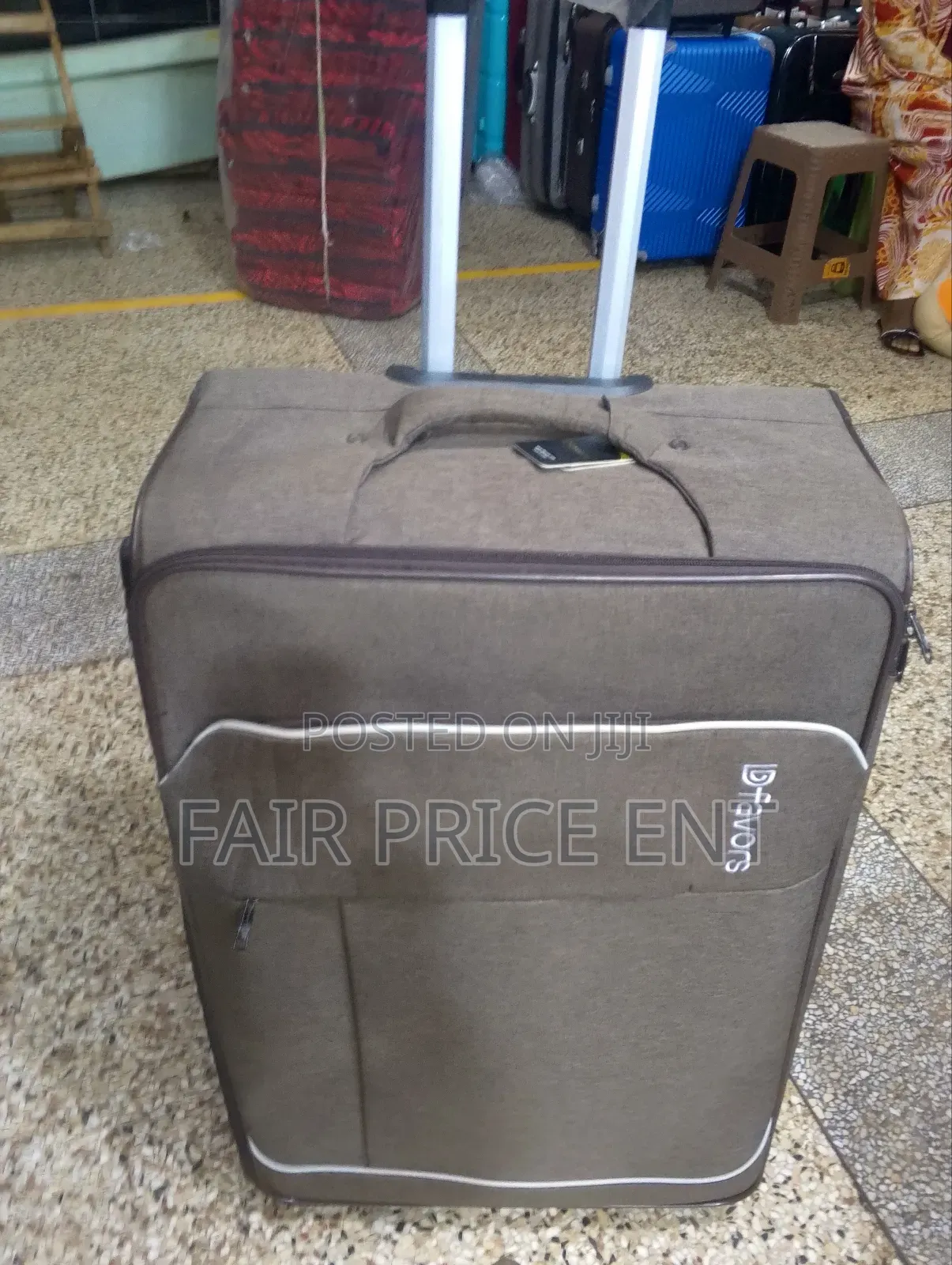 Original Cloth Suitcases.Large.( Brown)