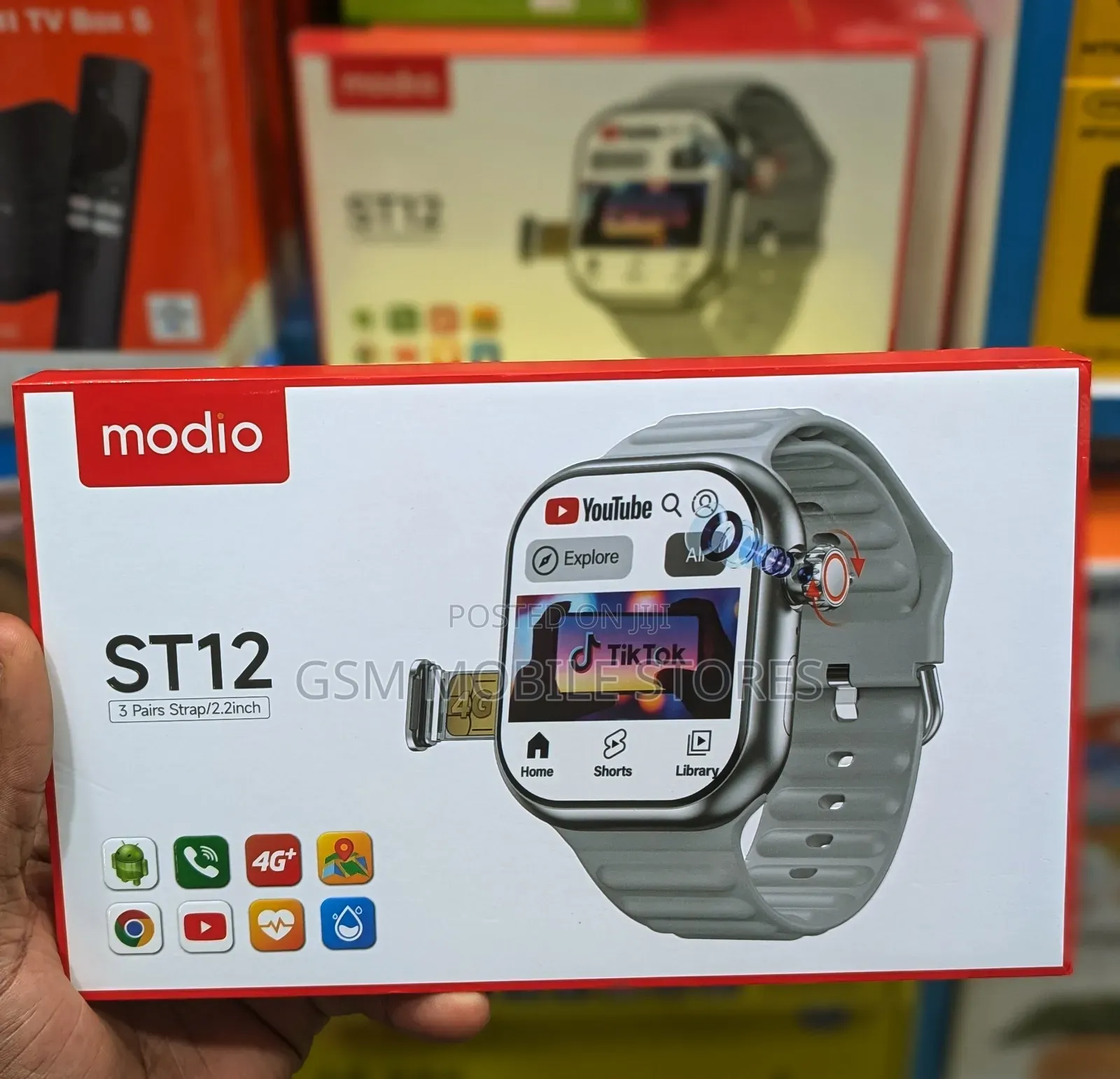 Modio ST12 Smartwatch 2.2" Full Screen Display 4G SIM Card