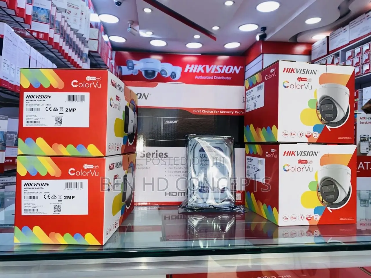 CCTV Camera 4 Channel Set Ip 2mp Colorvu Hikvision