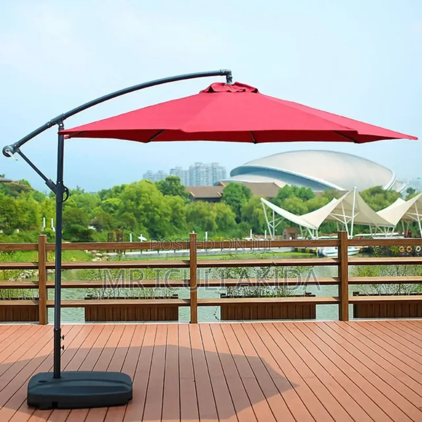 3meters Round Garden Sun Umbrella WTH 40ltrs Water Base