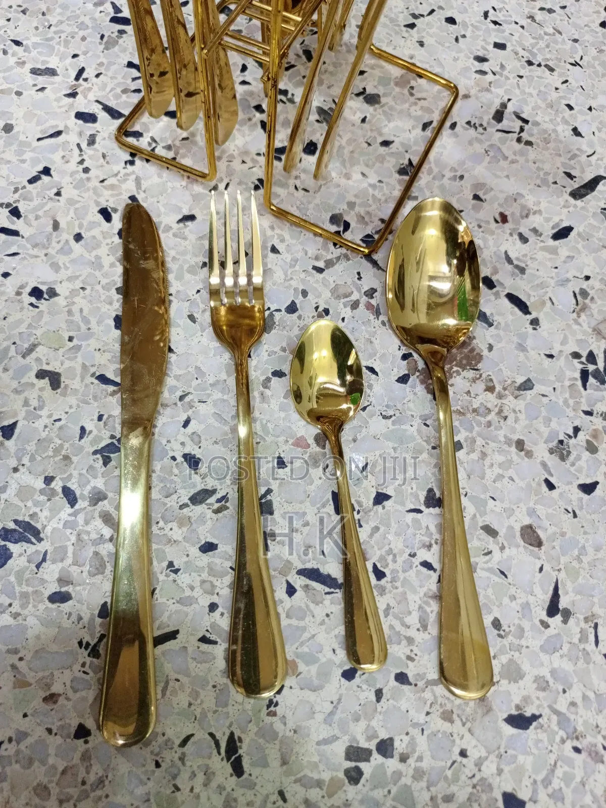 25pcs of Golden Cutlery Set