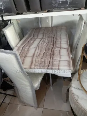 Marble Dinning Table 6 Chairs