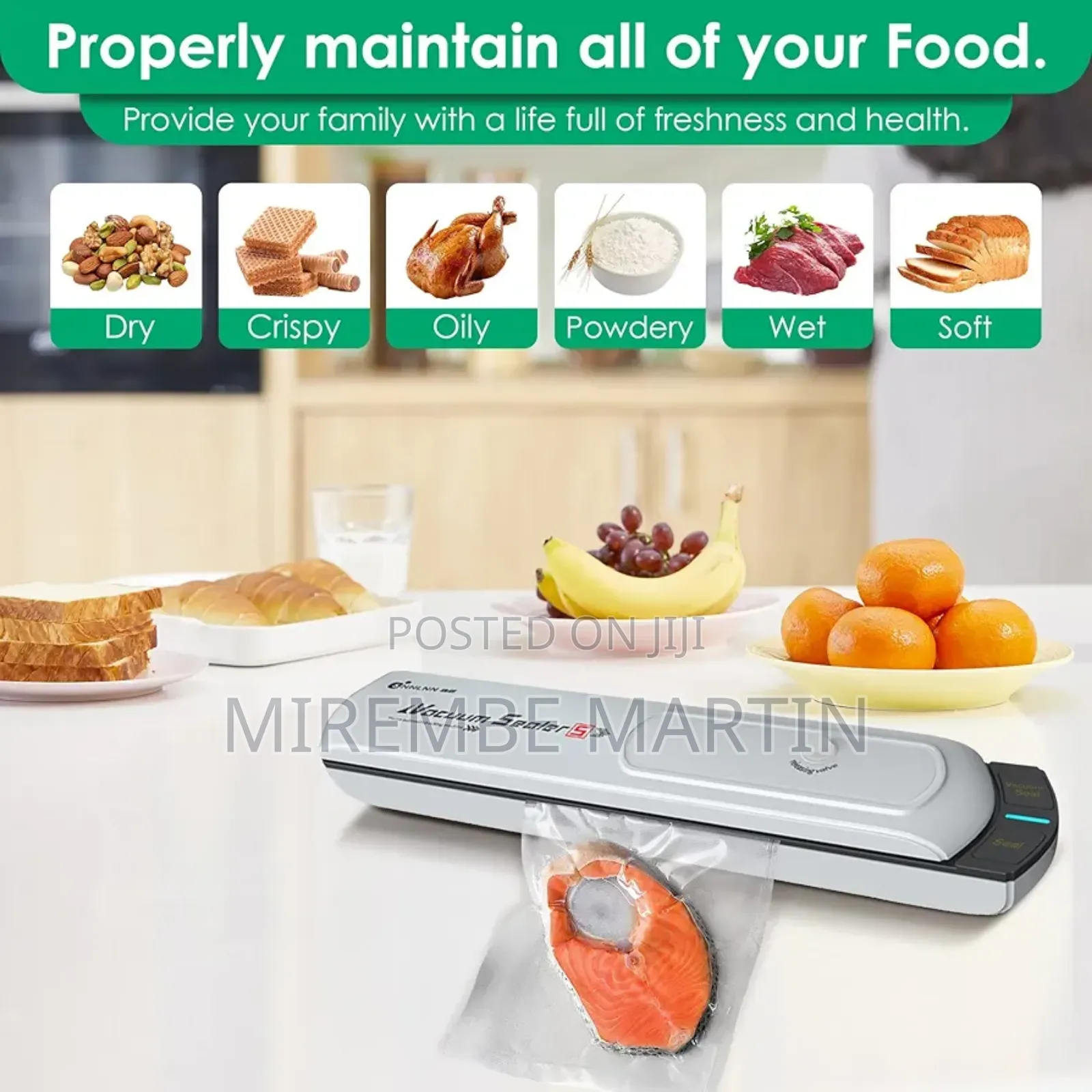 Vacuum Sealer One-Touch Sealing Machine