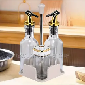 Salt and Pepper Bottle Vinegar Oil Set (5-Piece Set)