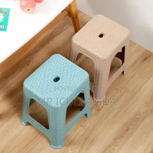 Modern Bambo Mat Design Plastic Step Stools