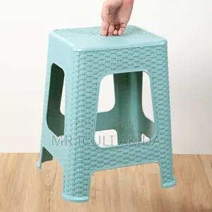 Modern Bambo Mat Design Plastic Step Stools