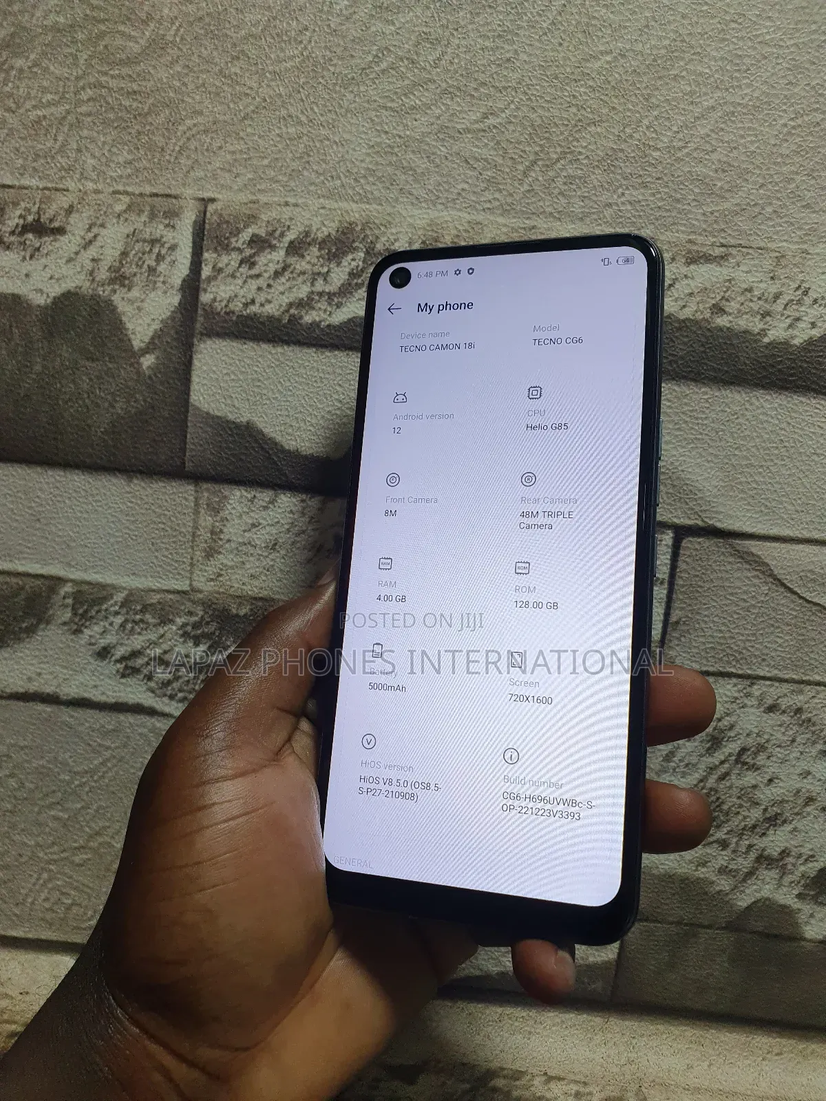 Tecno Camon 18i 128 GB Gray