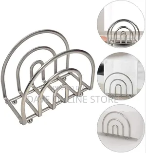 Creative Iron Napkin Holder Simple Paper Shelf Rack Silver