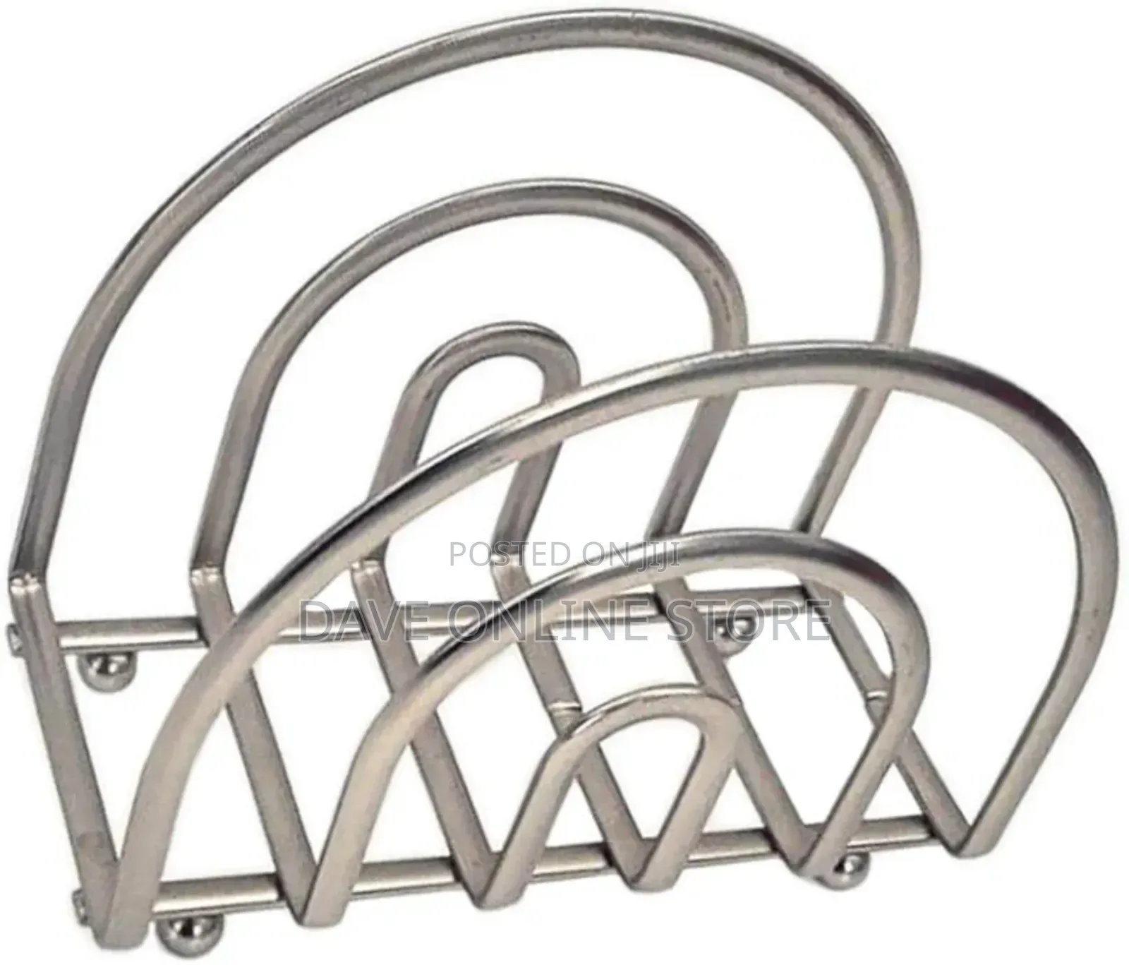 Creative Iron Napkin Holder Simple Paper Shelf Rack Silver