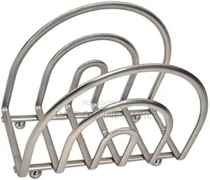Creative Iron Napkin Holder Simple Paper Shelf Rack Silver