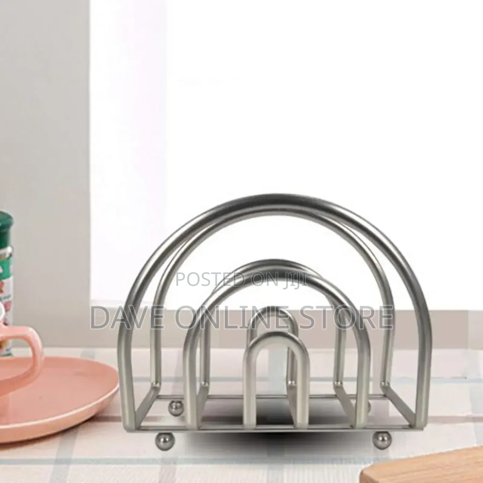 Creative Iron Napkin Holder Simple Paper Shelf Rack Silver