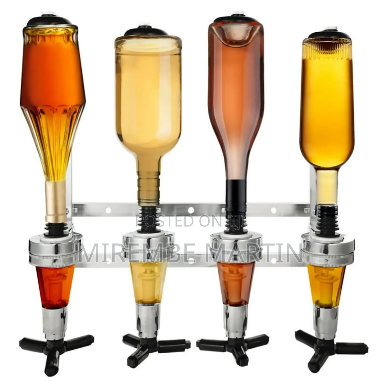 Liquor Dispenser, 4-Bottle Wall Mounted Liquor Dispenser