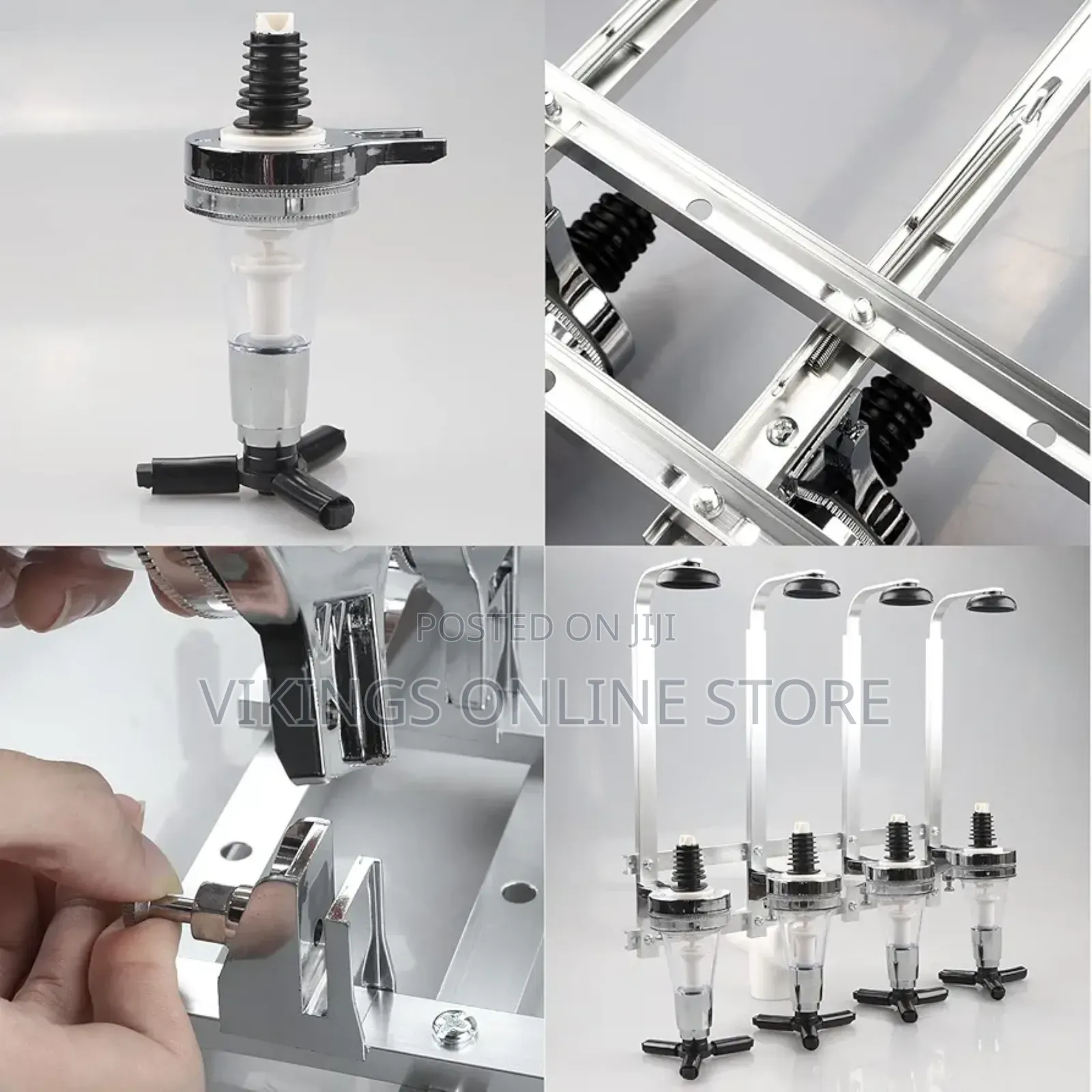 Wall Mounted Liquor Dispenser 4 Bottle Nozzle Drinkware Set