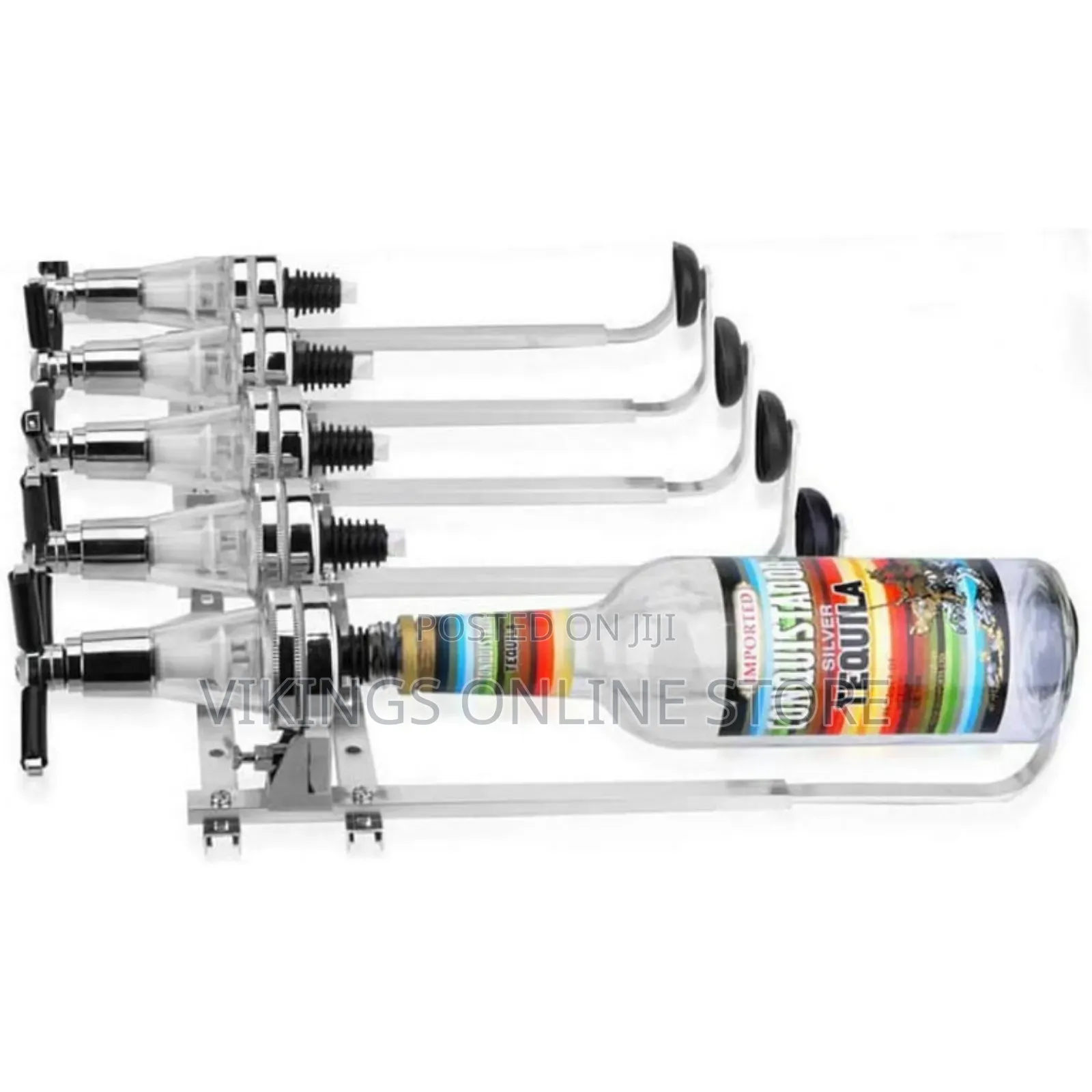 6 Bottle Bar Butler Liquor Dispenser Home Wall Mounted