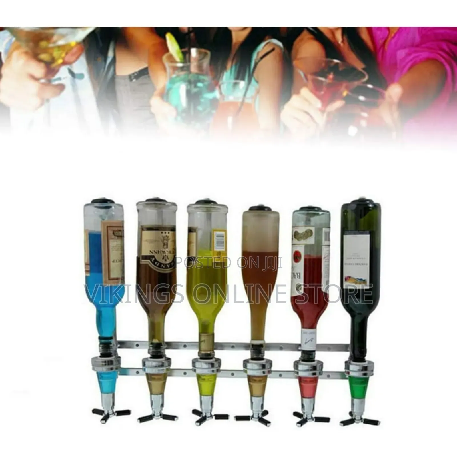 6 Bottle Bar Butler Liquor Dispenser Home Wall Mounted