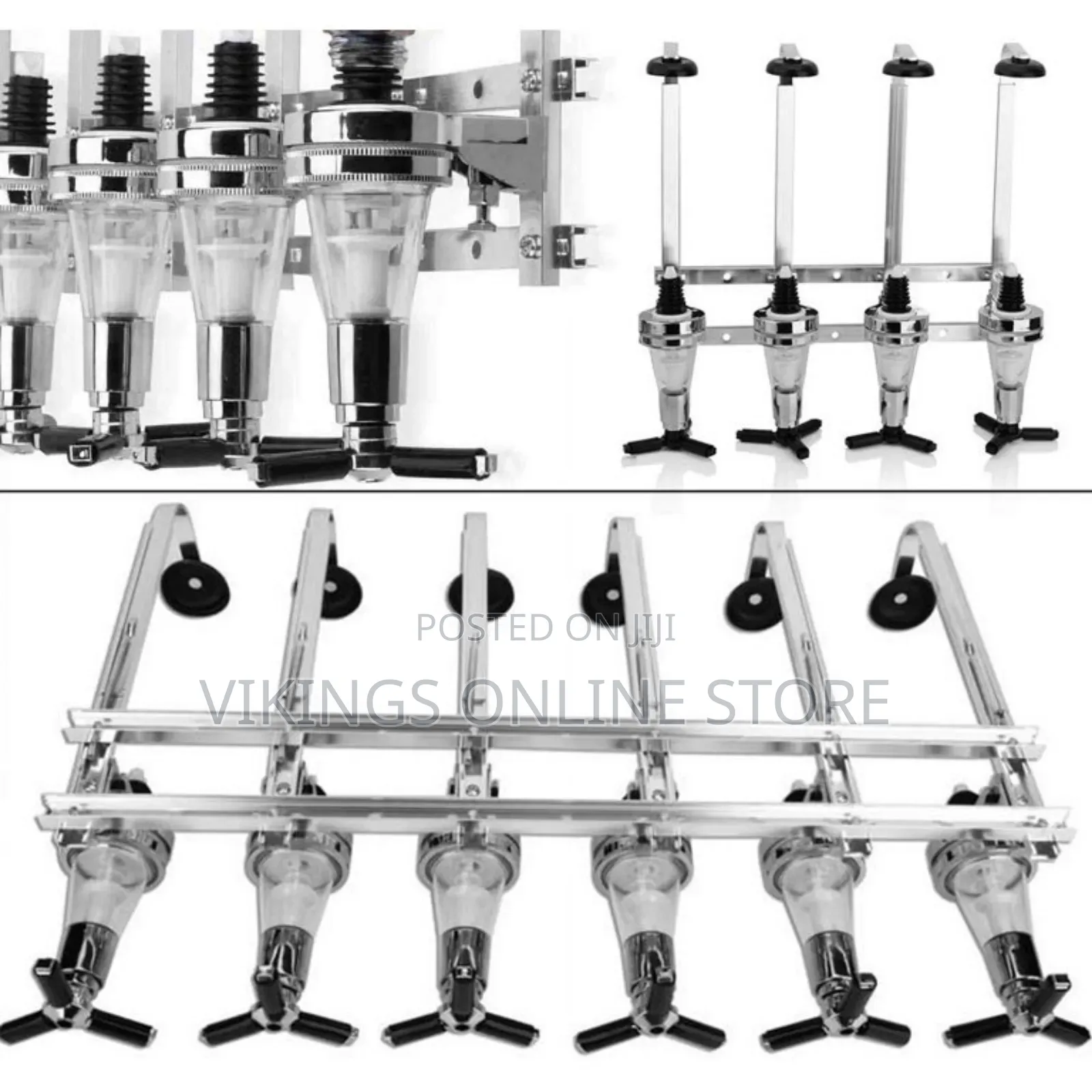 6 Bottle Bar Butler Liquor Dispenser Home Wall Mounted