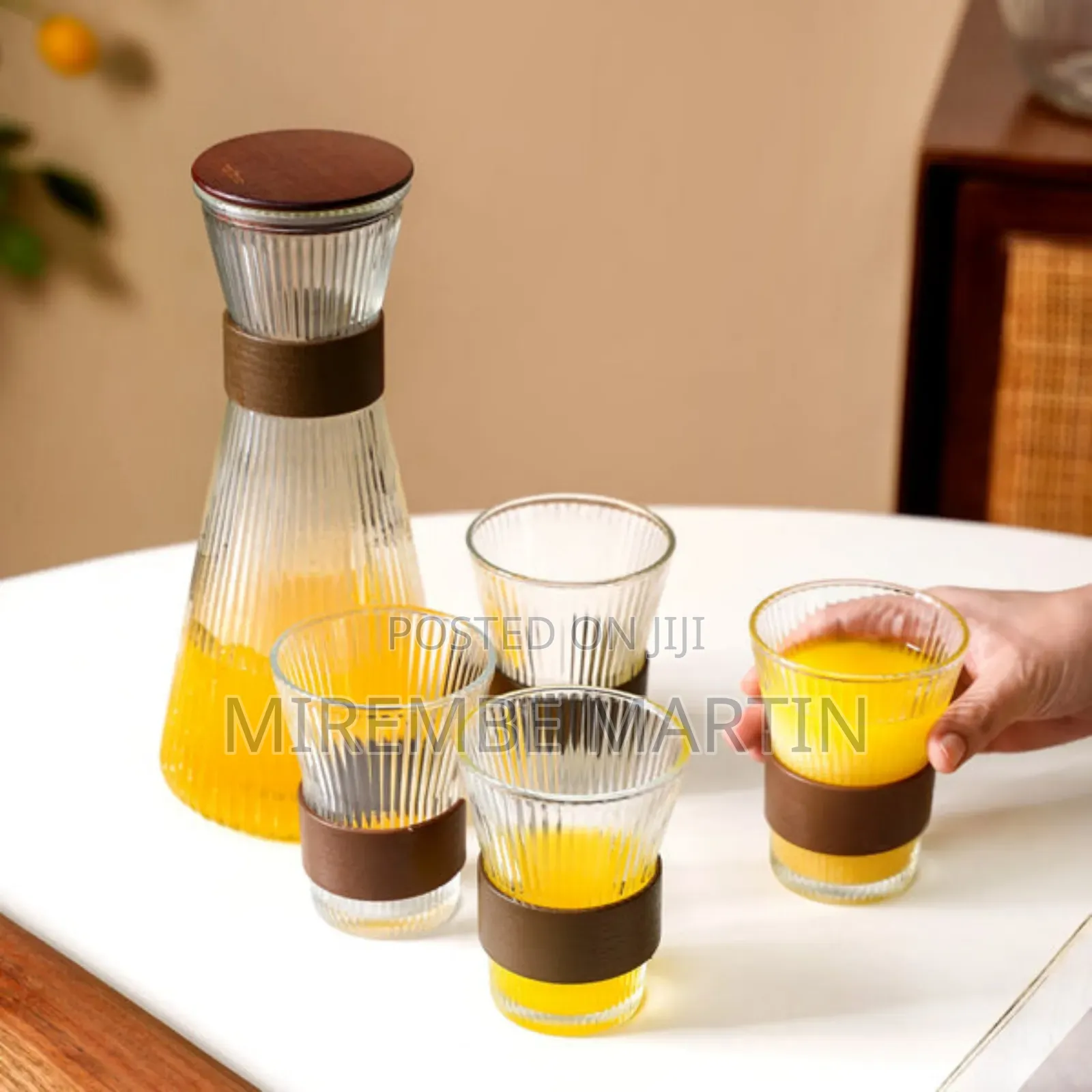 Large 54.11oz Glass Pitcher Set