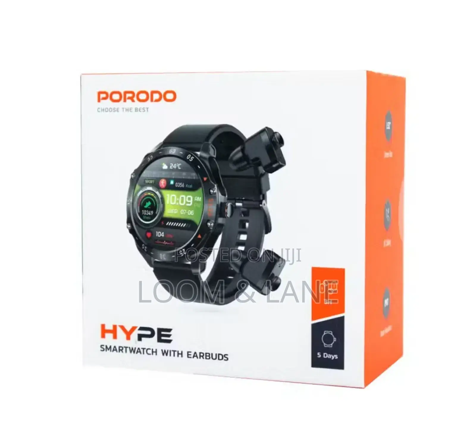 Hype Porodo Smart Watch With Earbuds