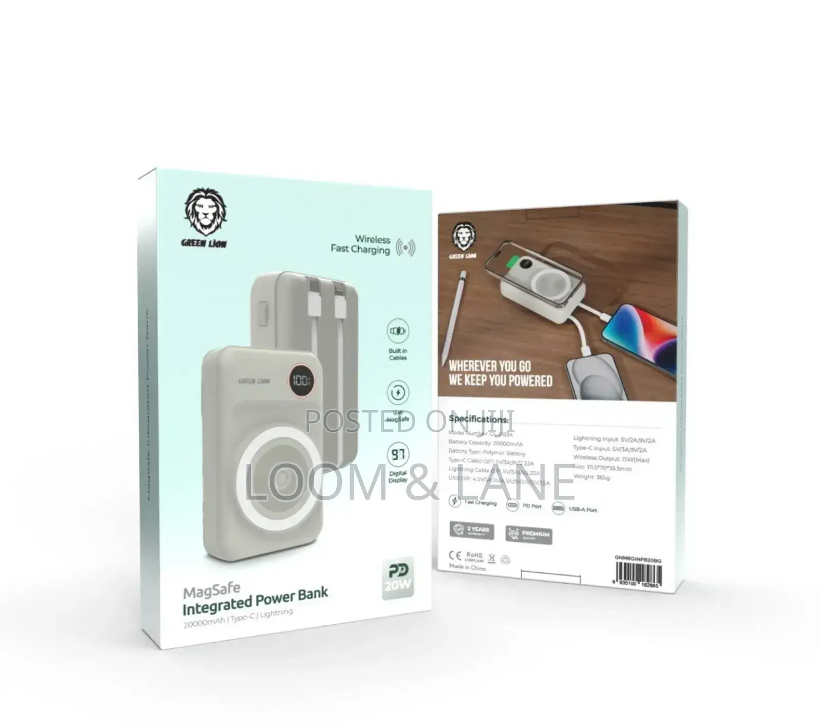 Integrated Green Lion Power Bank