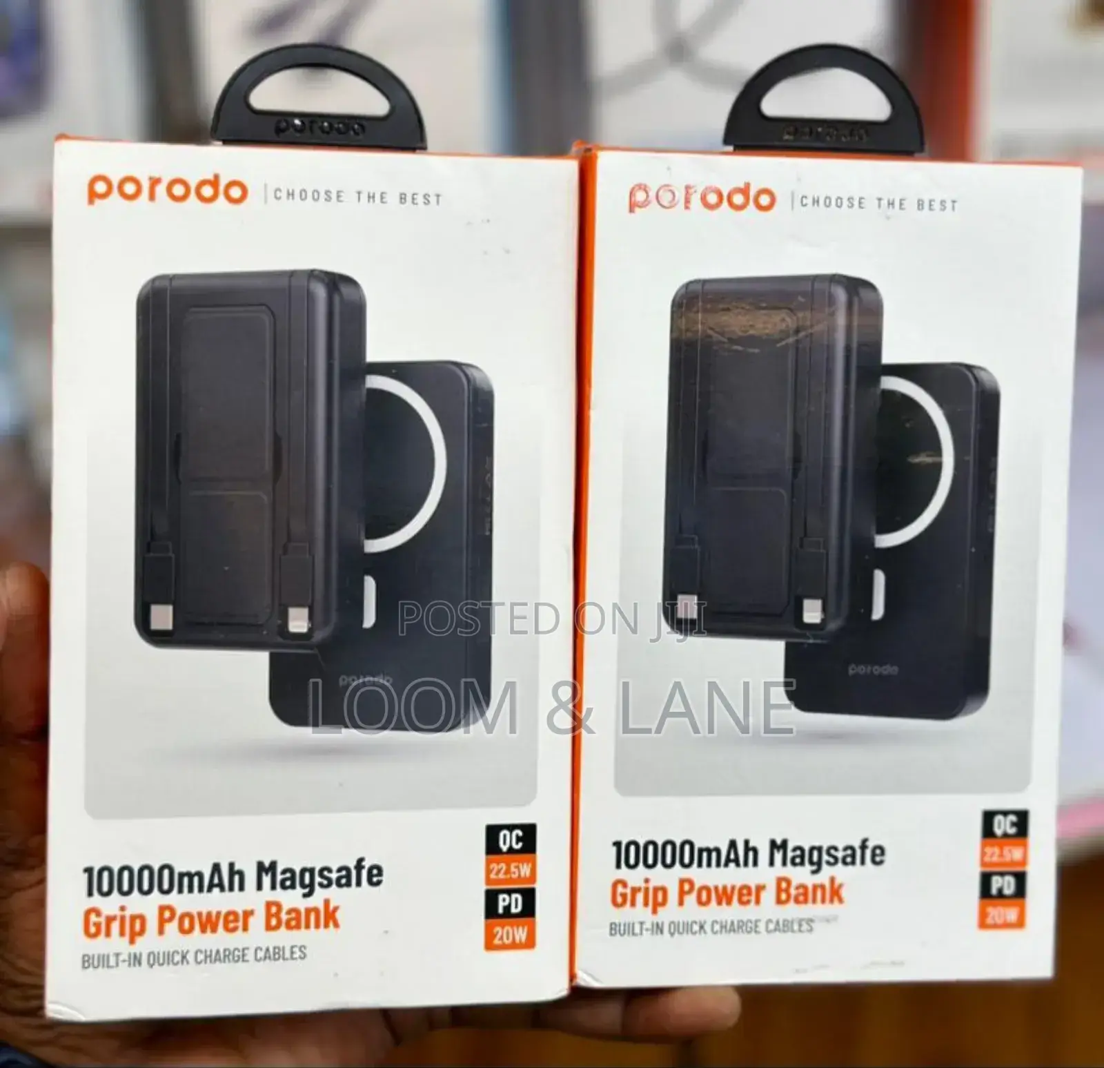 PORODO 10,000mah Magsafe Grip Power Bank