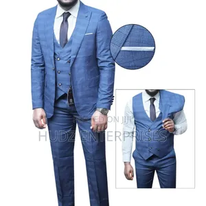 3pc Senator Strapped Suite Blue Color