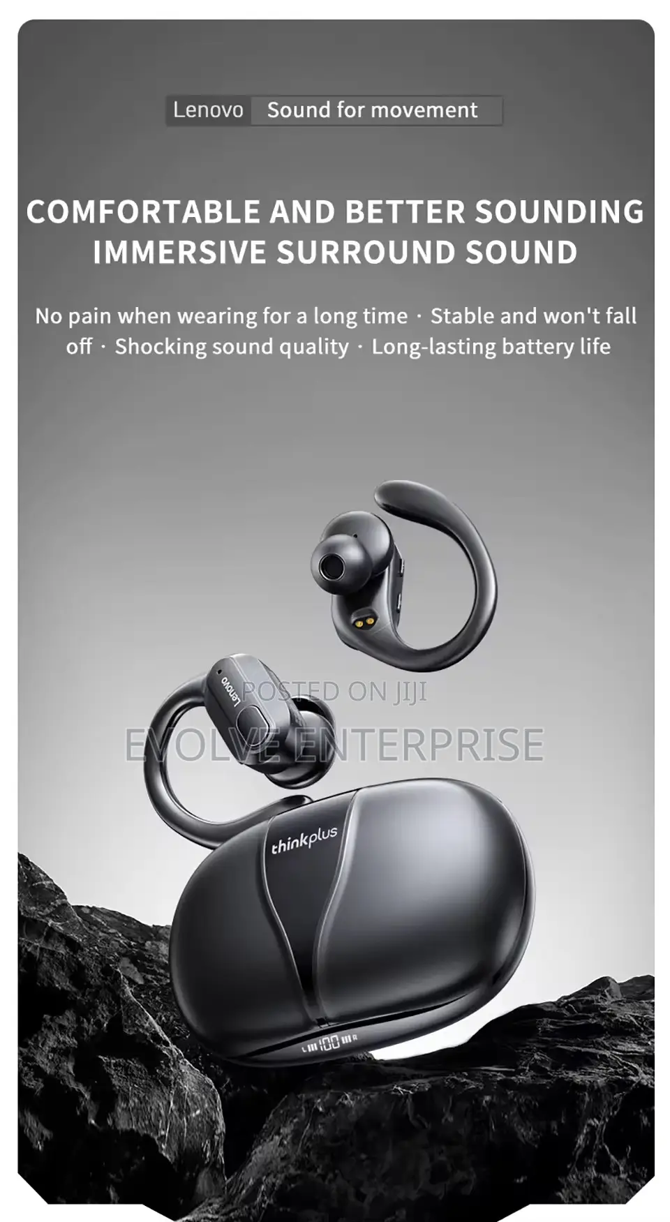 Lenovo Xt80 Earphone Wireless Bluetooth 5.3 Headset