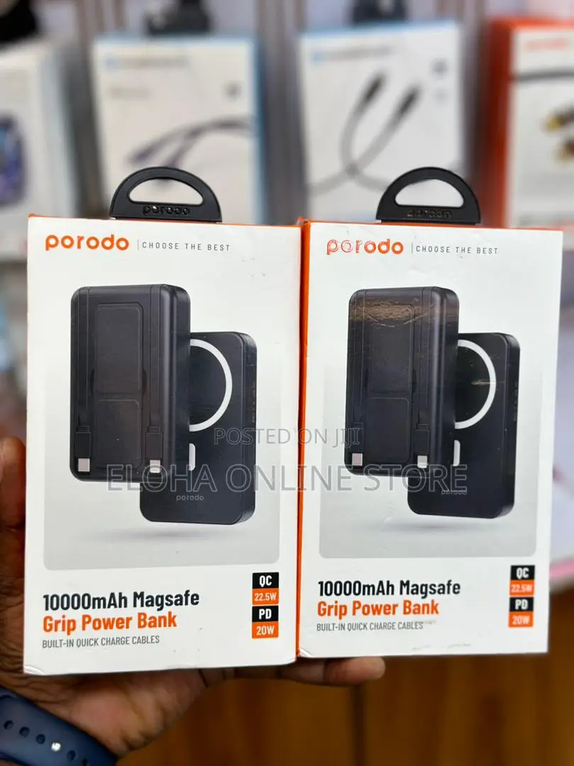 PORODO 10,000mah Magsafe Grip Power Bank
