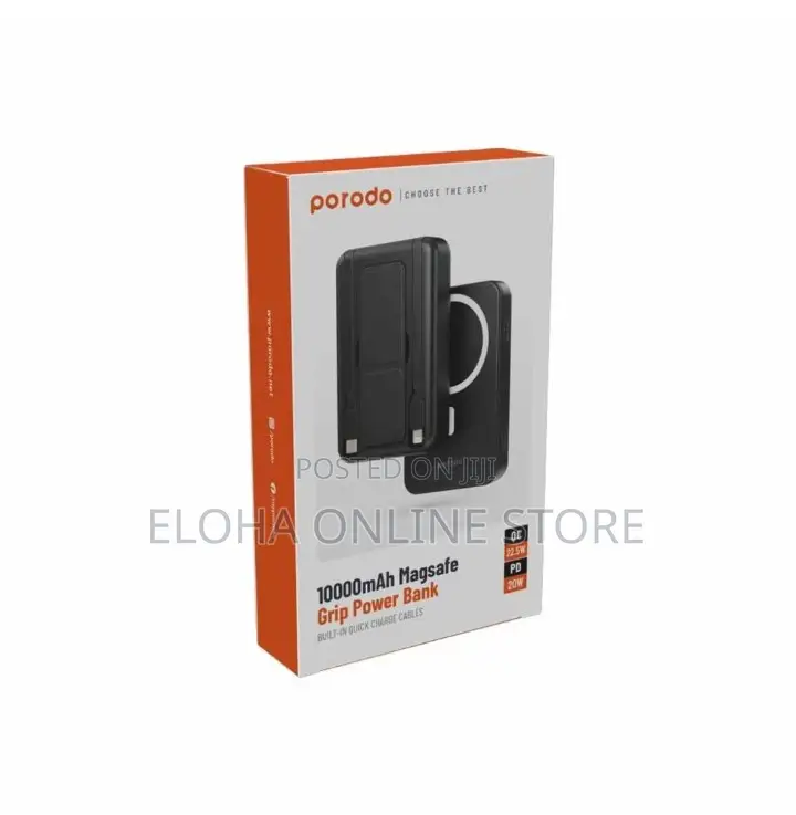 PORODO 10,000mah Magsafe Grip Power Bank