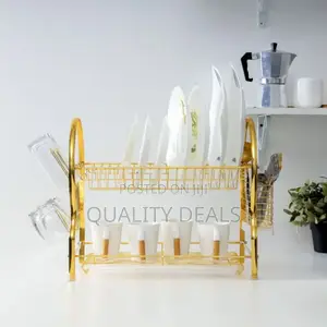 2 Tier Gold Dish Rack/ Dish Draining Rack