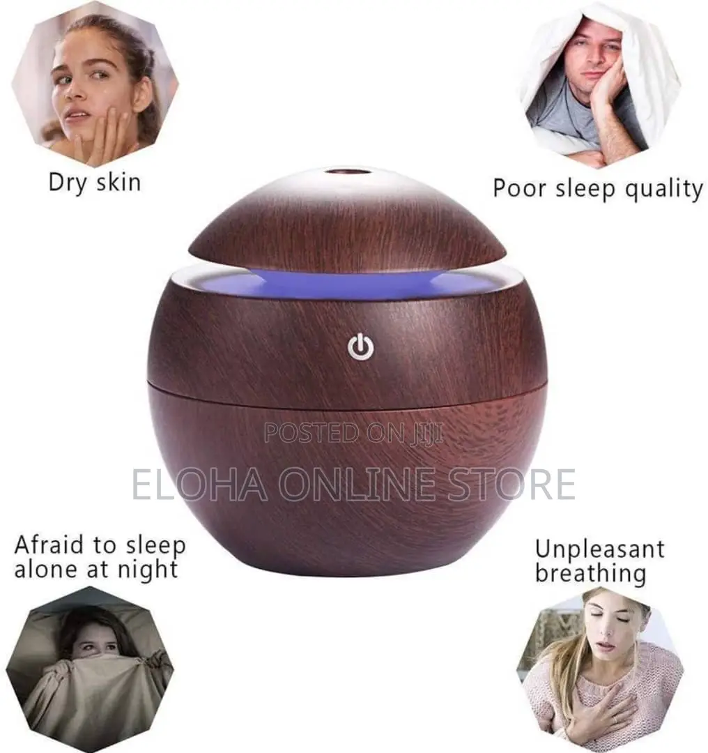 130ml Wood Grain USB Air Mist Humidifier