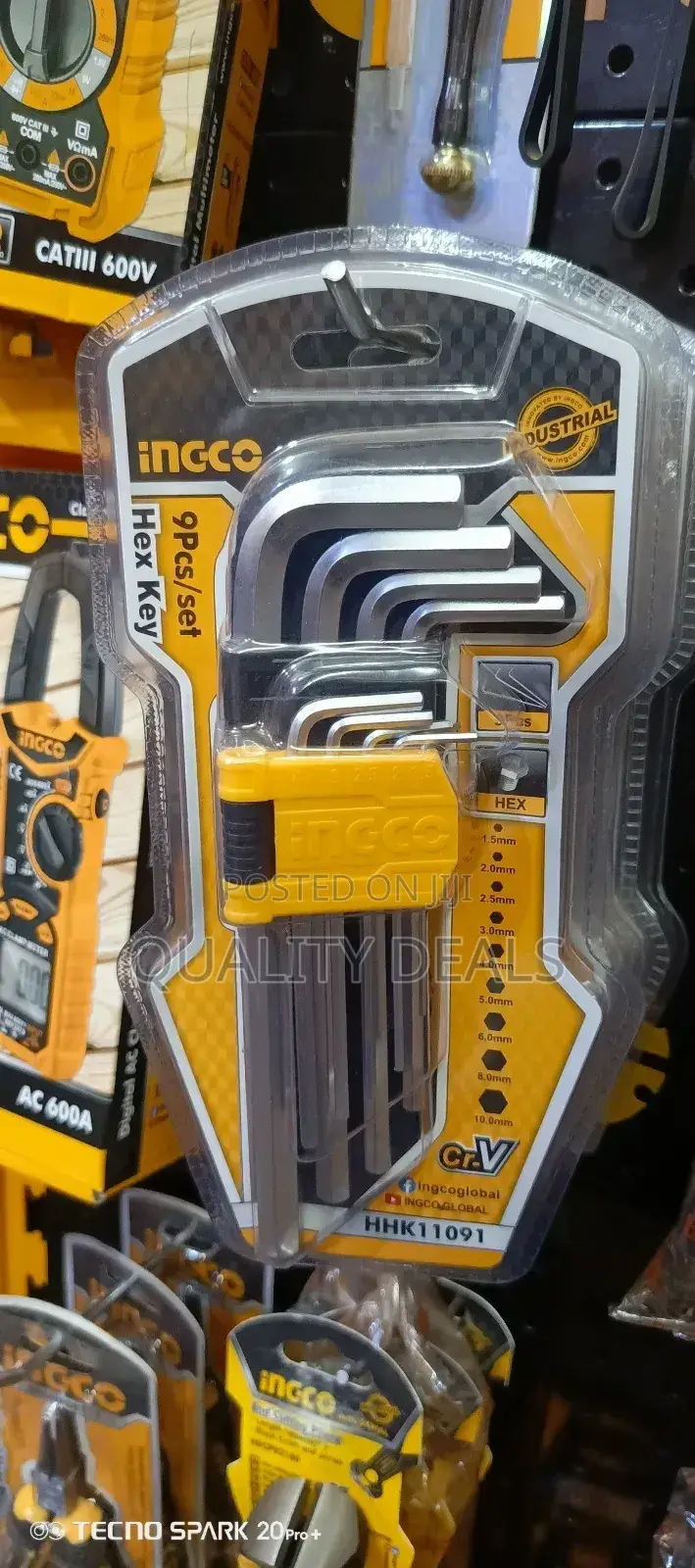 9pcs Ingco Hex Key Set