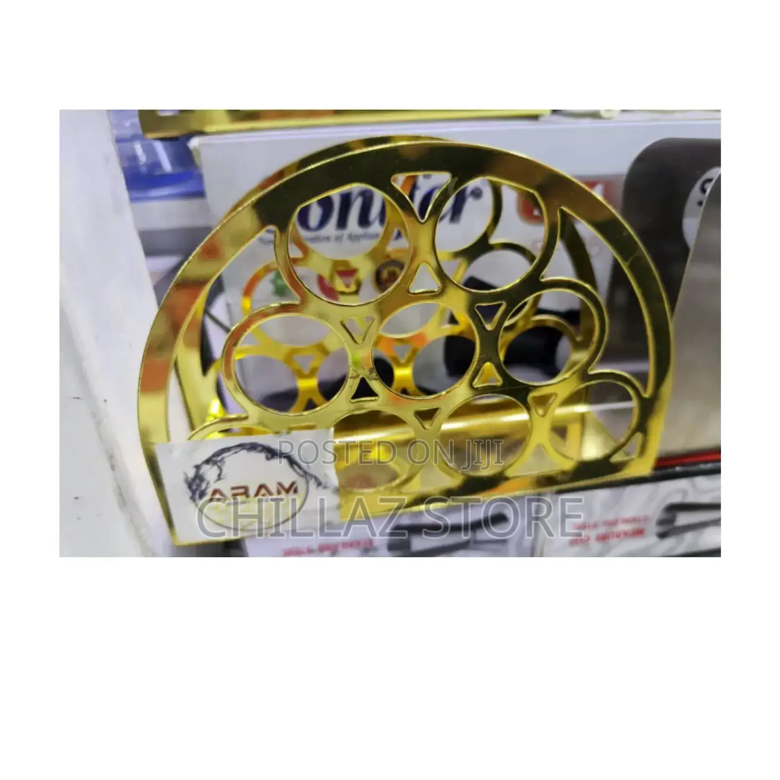 Gold Plated Napkin Tissue Holder.
