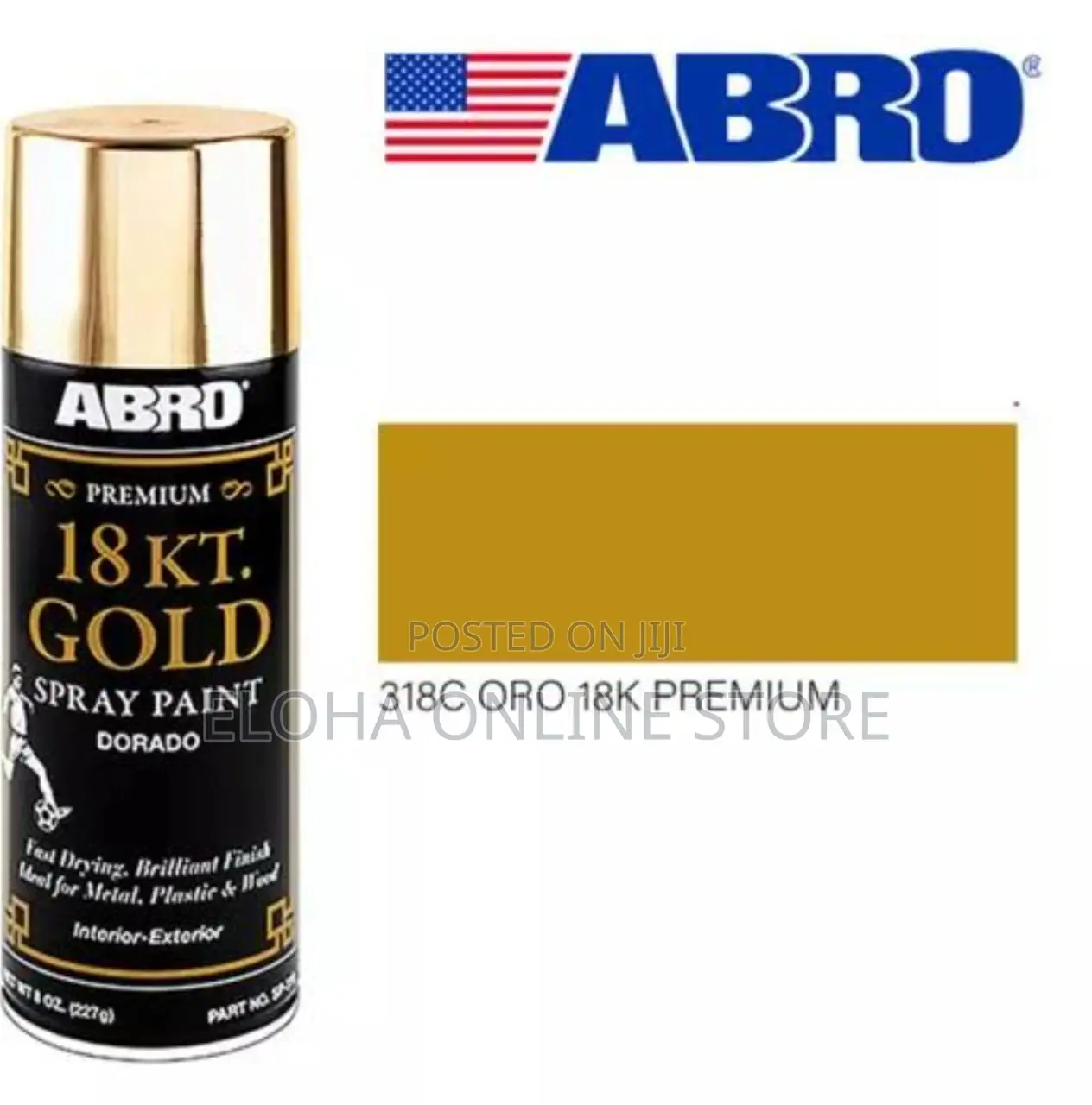 ABRO Premium Gold Spray Can Paint