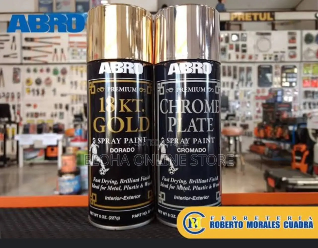 ABRO Premium Gold Spray Can Paint