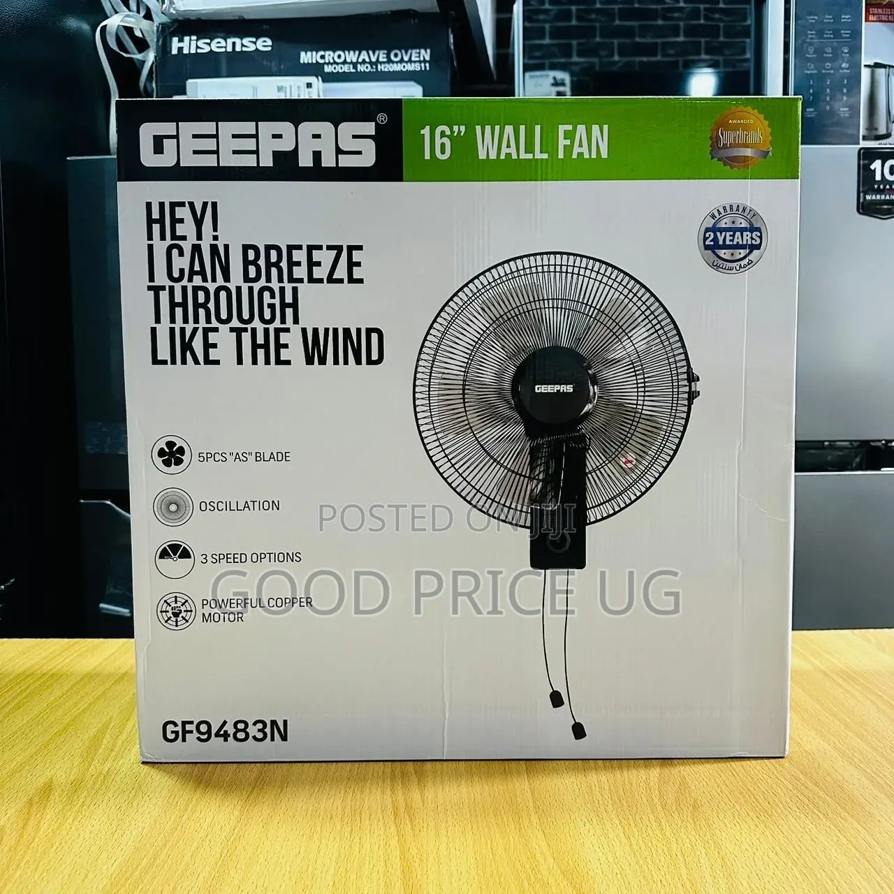 Geepas 16" Wall Fan GF9483