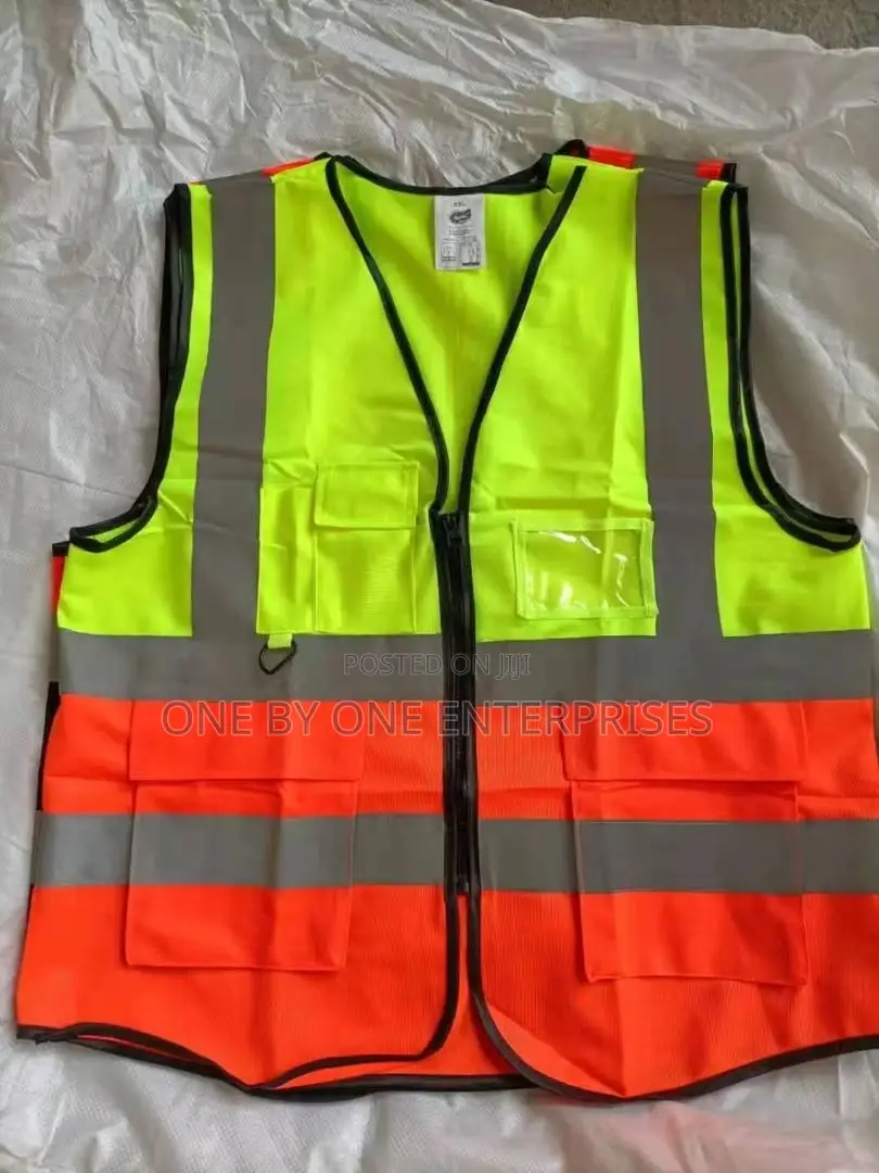 Safety Reflector Jacket Double Color With Pockets And Zip