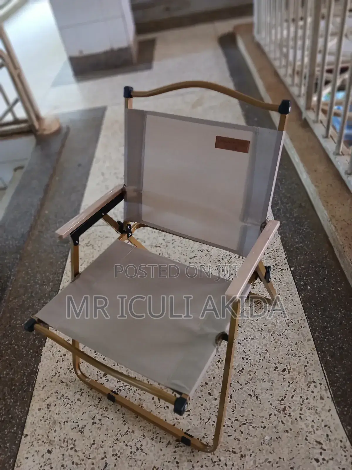 Outdoor Foldable Camping and Picnic Chair With Armrest