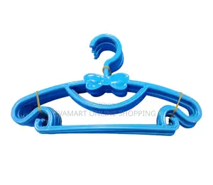 Kids Cloth Plastic Hangers - 10 Pieces