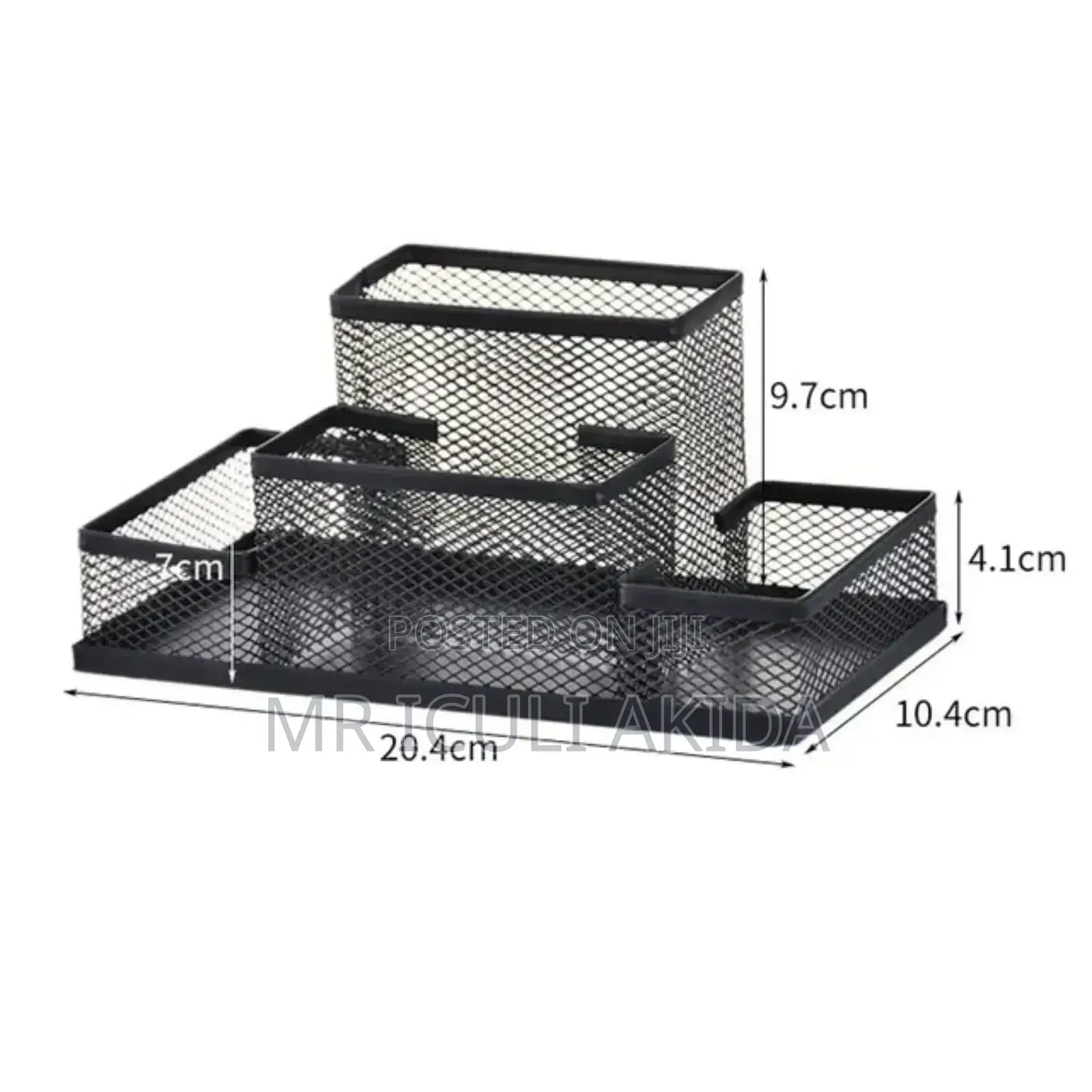 4compartment Metal Mesh Desk Pencil,Caddy Pens,Organiser