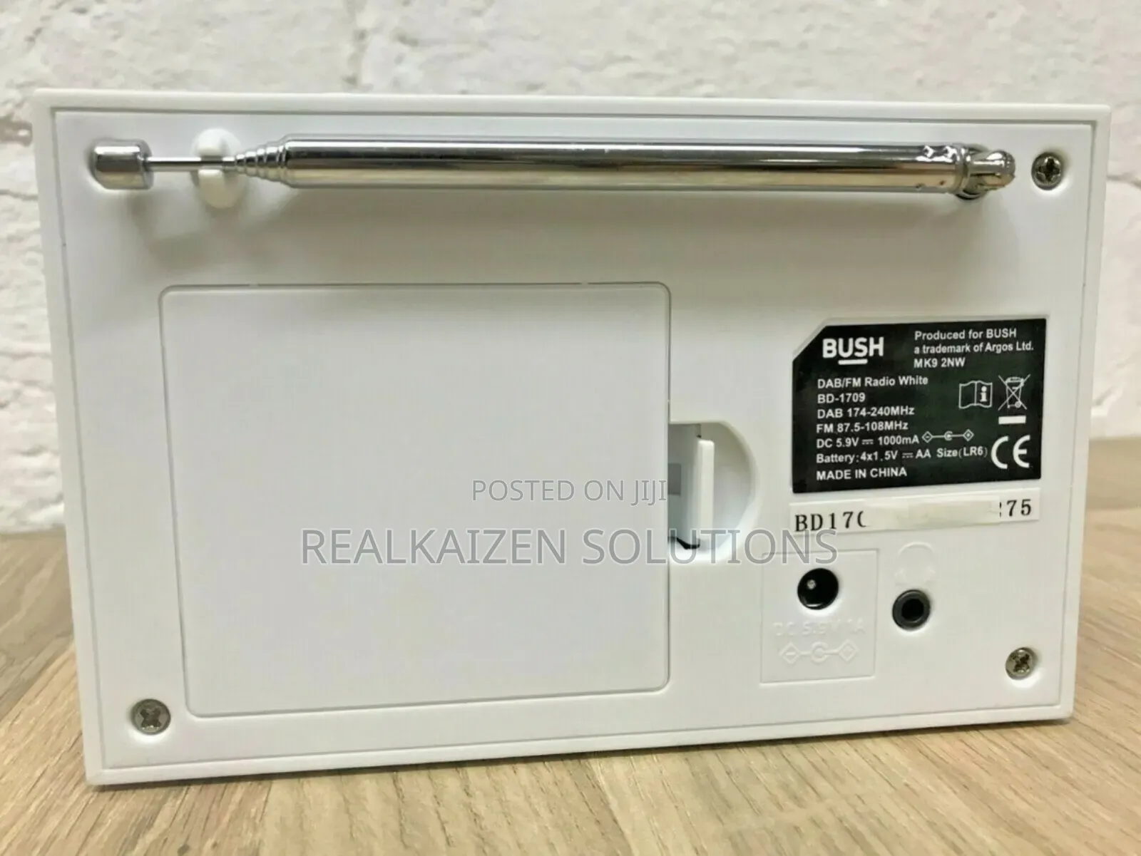 UK Bush Portable RDS Dab Fm |Dc |Battery |Lcd Digital Radio