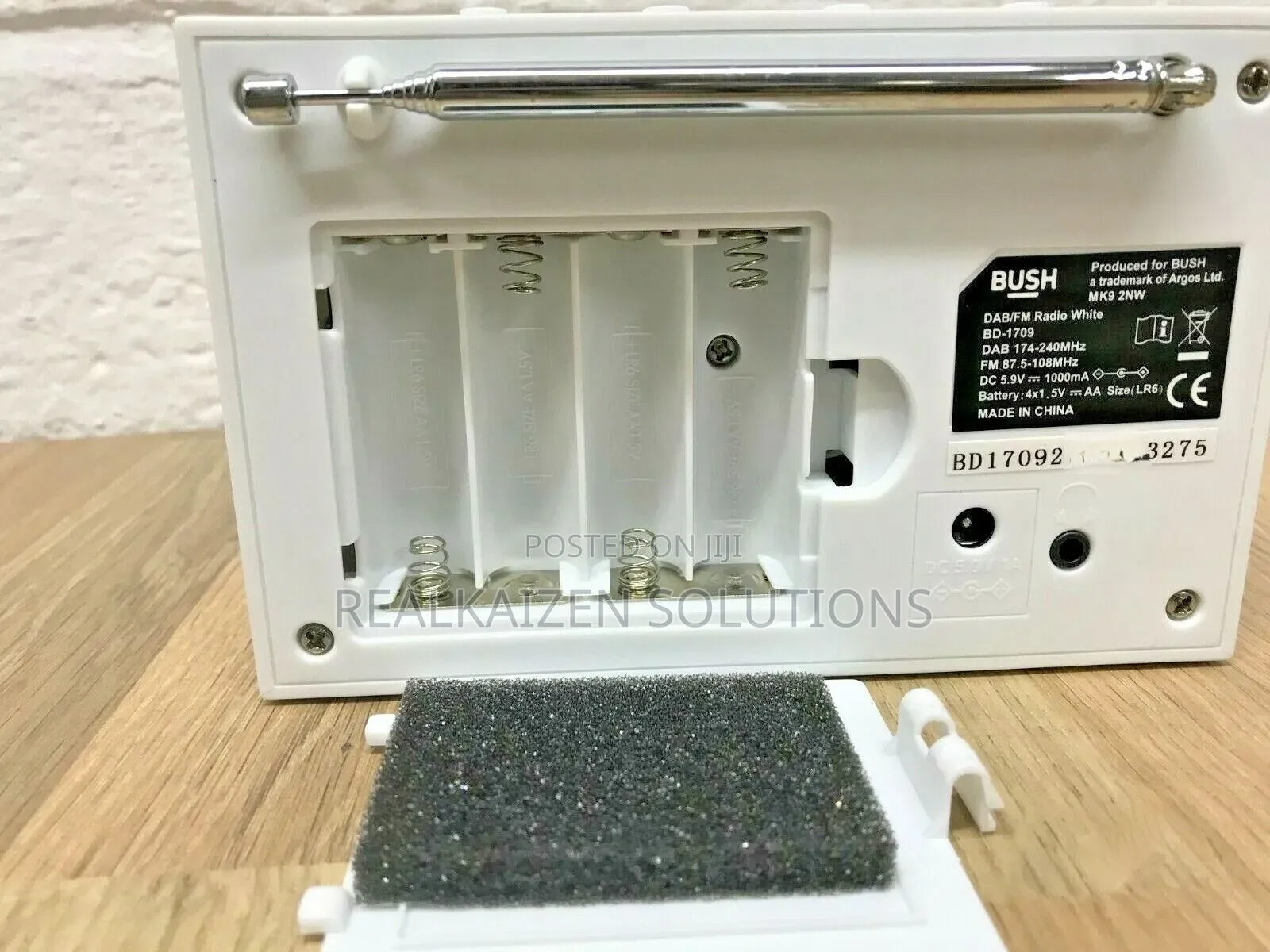 UK Bush Portable RDS Dab Fm |Dc |Battery |Lcd Digital Radio
