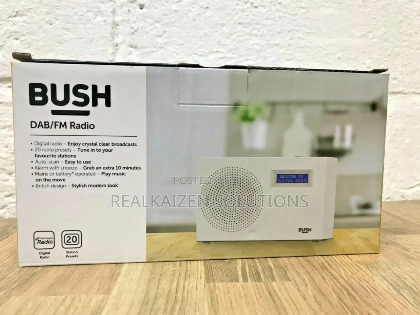 UK Bush Portable RDS Dab Fm |Dc |Battery |Lcd Digital Radio