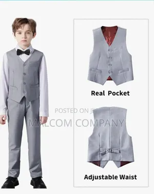 Children/ Boys/ Kids Gray Suits. 6 and 7 Years.