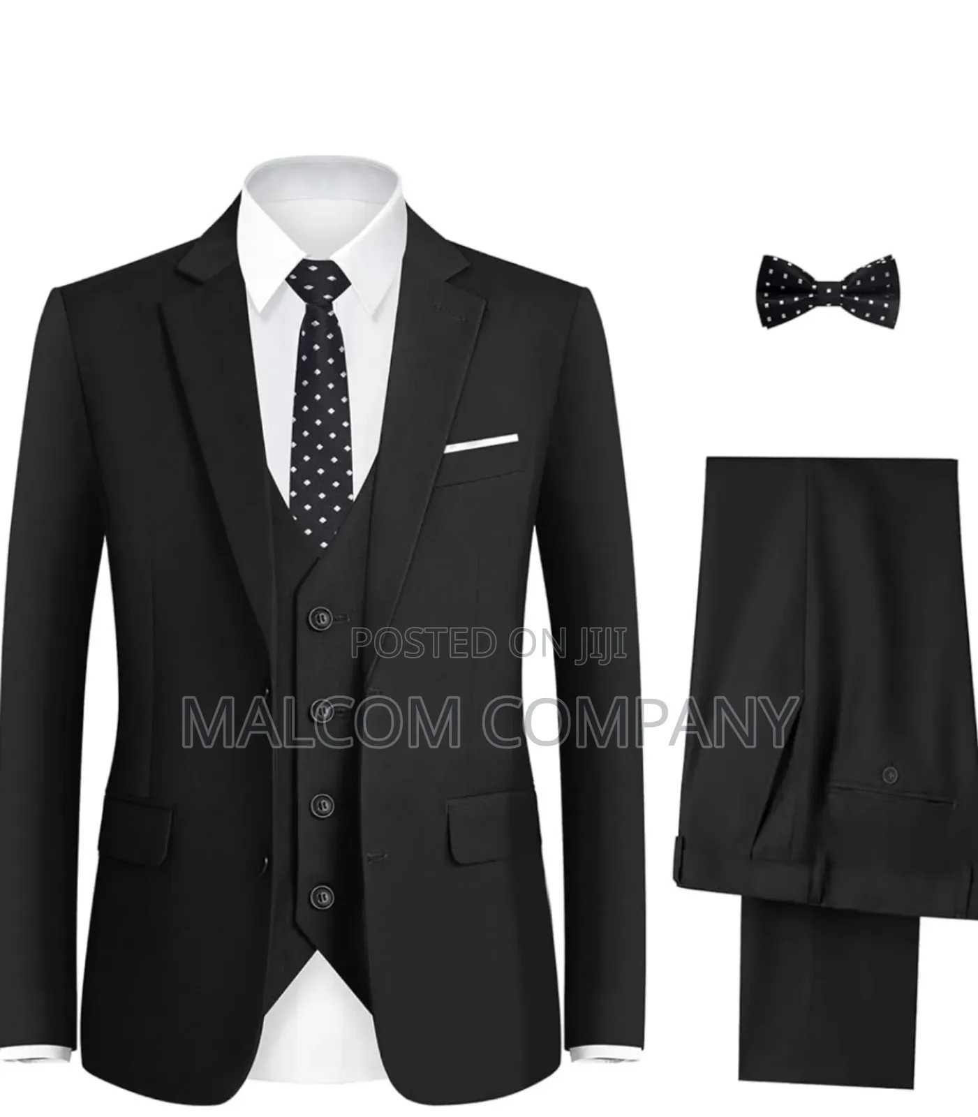 Classic Kids Suits for Boys With White Shirt and Bowtie.
