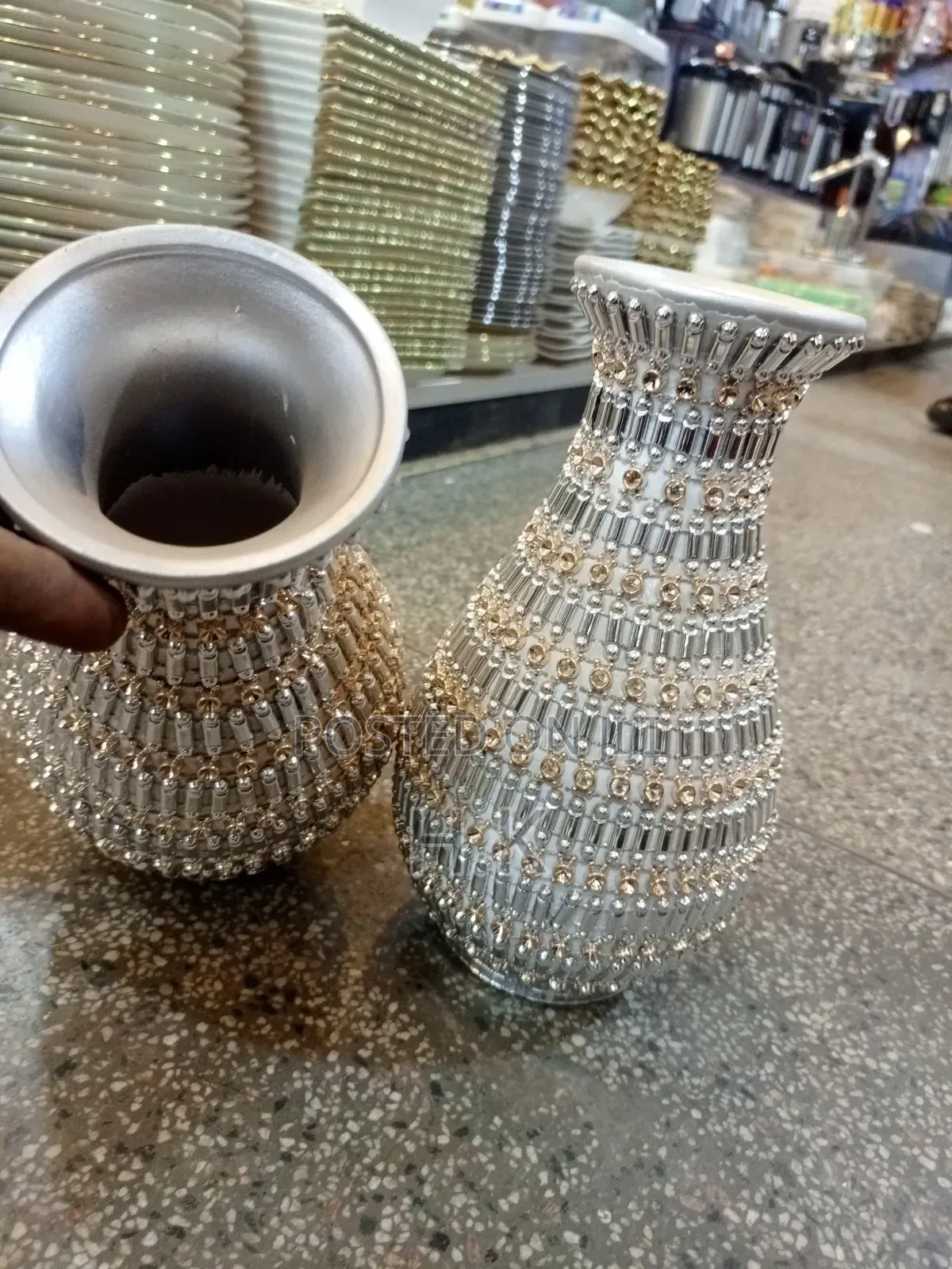 Classic Silver Vase for Home Decor,