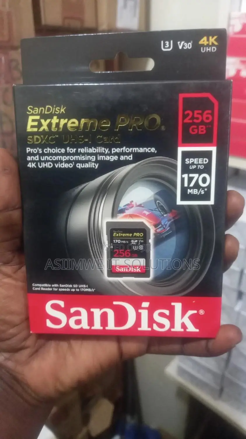 256gb Extreme Pro Sd Card 170mb/Sspeed
