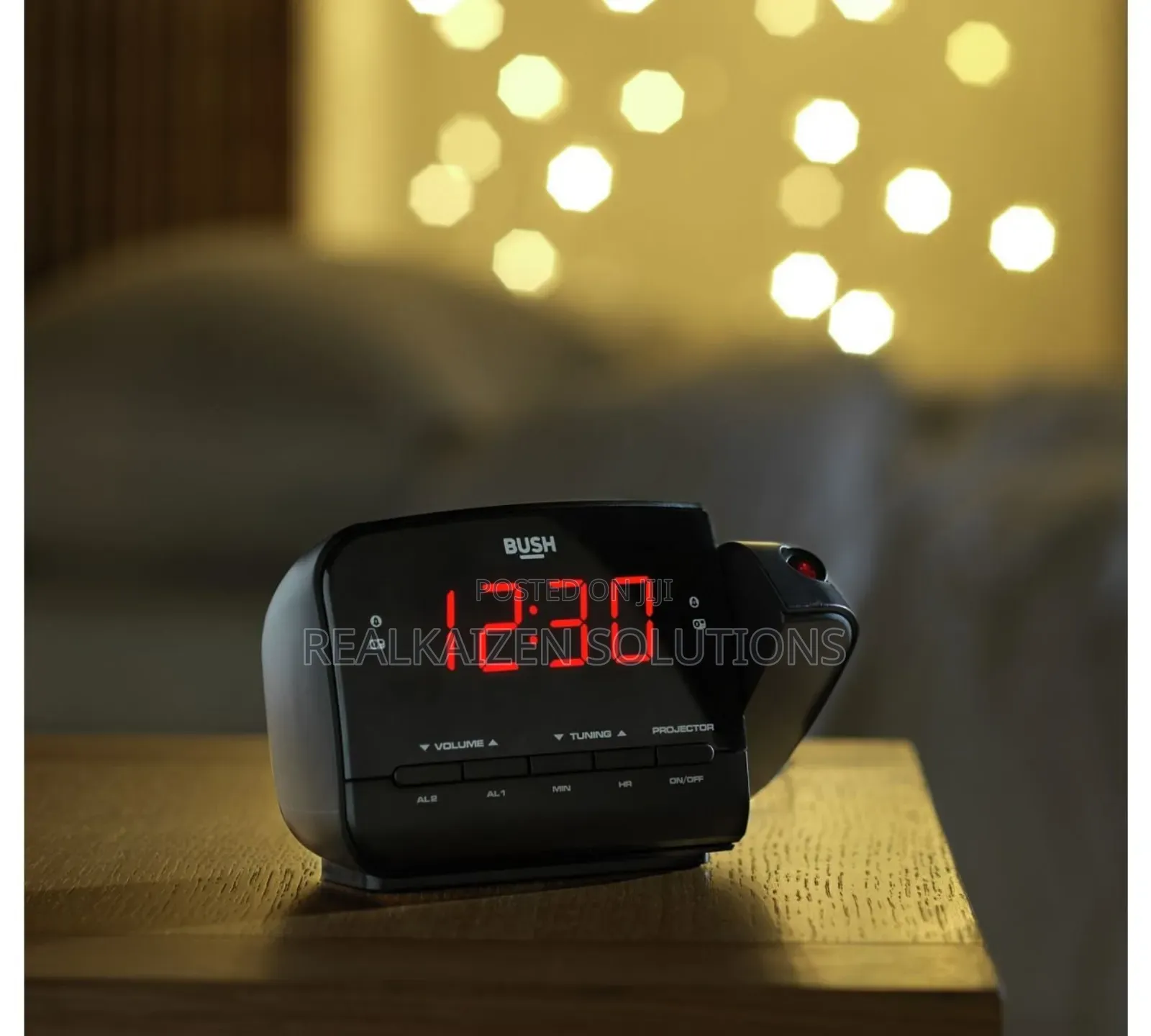 UK BUSH Alarm Clock Digital Radio With Time Projection