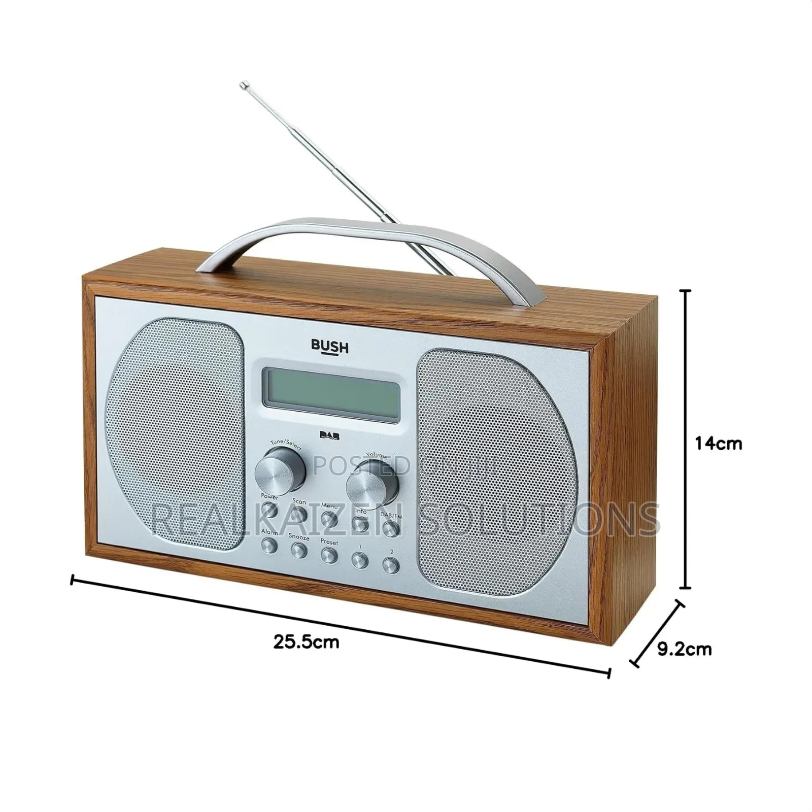 UK BUSH DAB FM Bluetooth Silver Wood Digital Radio