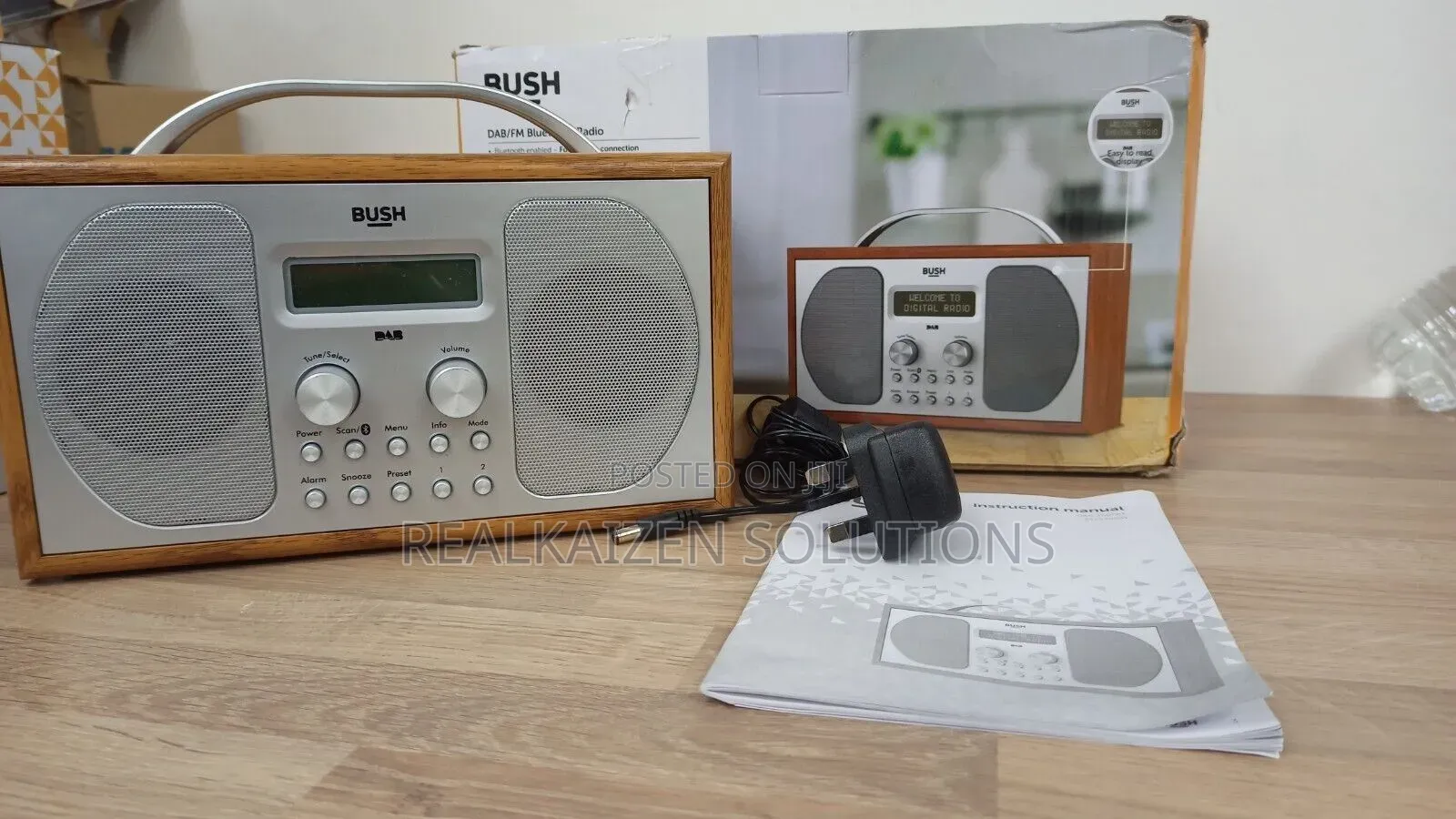 UK BUSH DAB FM Bluetooth Silver Wood Digital Radio