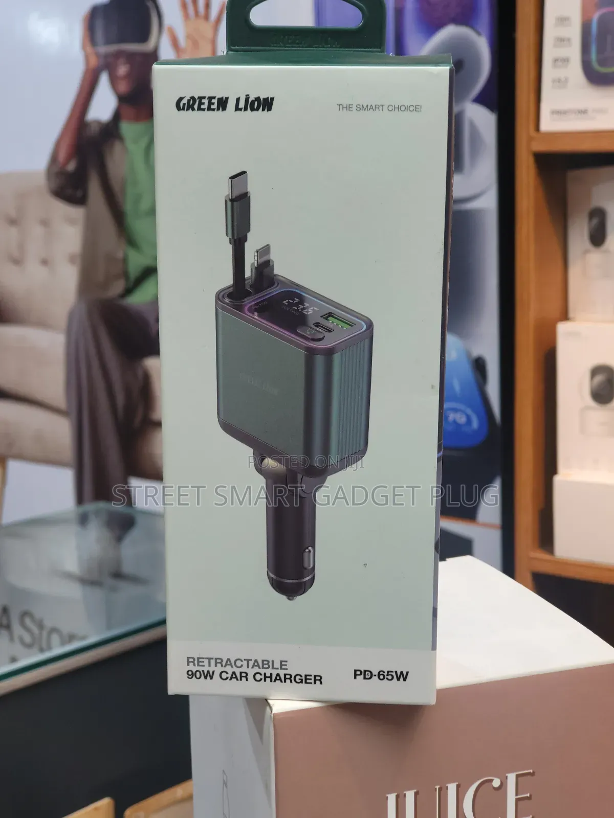 Greenlion 90watts Retractable Car Charger